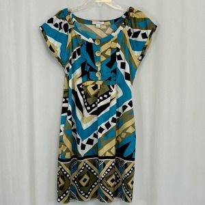 Dress‎ Barn Vintage Dress Geometric Pattern Size 8